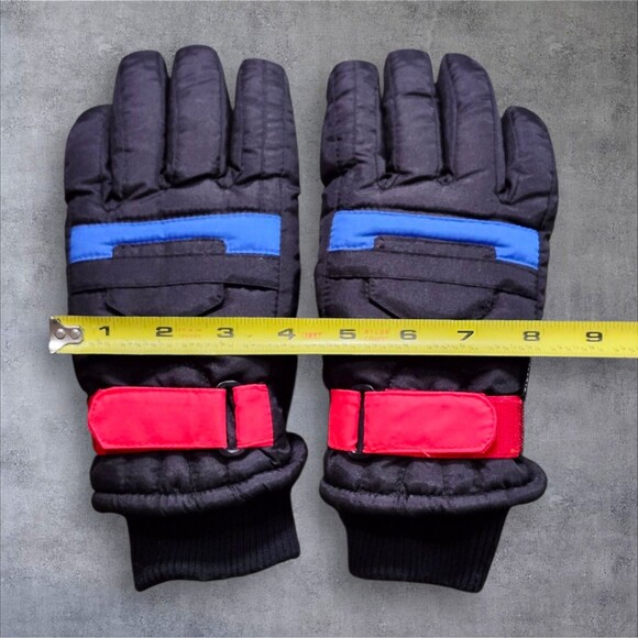 Women’s Large HEAD Thinsulate Winter Gloves Black Red Blue Insulated Ski - Picture 12 of 12